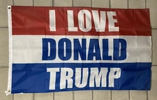 I Love Donald Trump Flag Free Ship Save America President USA 3x5' Sign Banner
