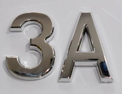 Apartment Number 3A Sign/Mailbox Number Sign, . Letter C (Silver,3D,)-REF24-1027