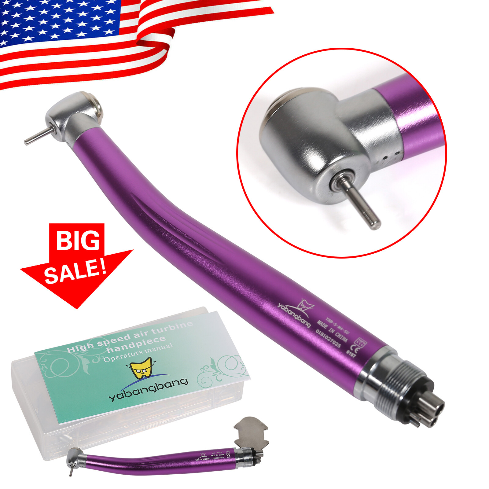 Dental High Speed Handpiece Air Turbine Push 2/4Hole fit NSK PANA MAX  7 Colors