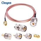 SMA Male to UHF SO239 Female RF Coaxial RG316 Cable 3.3ft with 5PCS Adapters