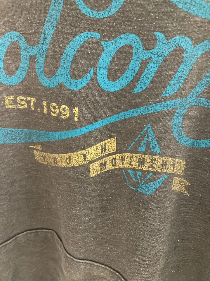 Volcom Men's Size Large Brown Hoodie Long Sleeve Pullover Sweatshirt - Image 3 of 4