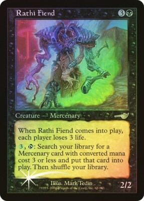 Nemesis  MTG  Foil   Rathi Fiend   Magic