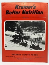 1977 NOVEMBER KRAMER'S BETTER NUTRITION Health Food Journal Magazine Products