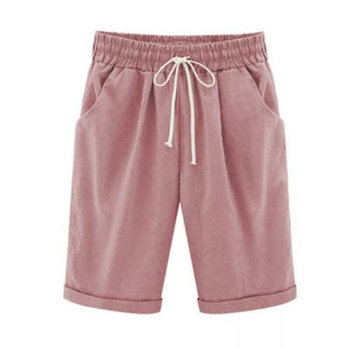 Plus Size Women Summer Hot Pants Elastic Waist Shorts Ladies Beach Casual Shorts - Picture 6 of 12
