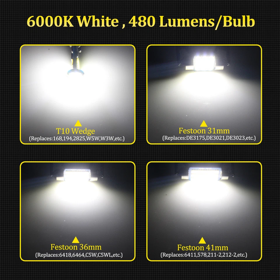10x Kit de Lâmpadas LED para Interior de Carro Branco para 2014 -2020 Subaru Forester +Ferramenta - Imagem 4 de 4