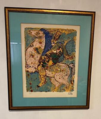 King David Enters Jerusalem Jewish artist Reuven Rubin 1893 1974 signe