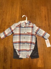 Carters Boys Long Sleeve Shirt Pants Set Size-6 Month New