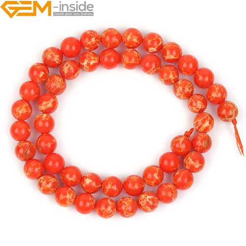 15'' Round Assorted Color Stone Beads Natural Sea Sediment Loose Beads Jewelry - Picture 6 of 96