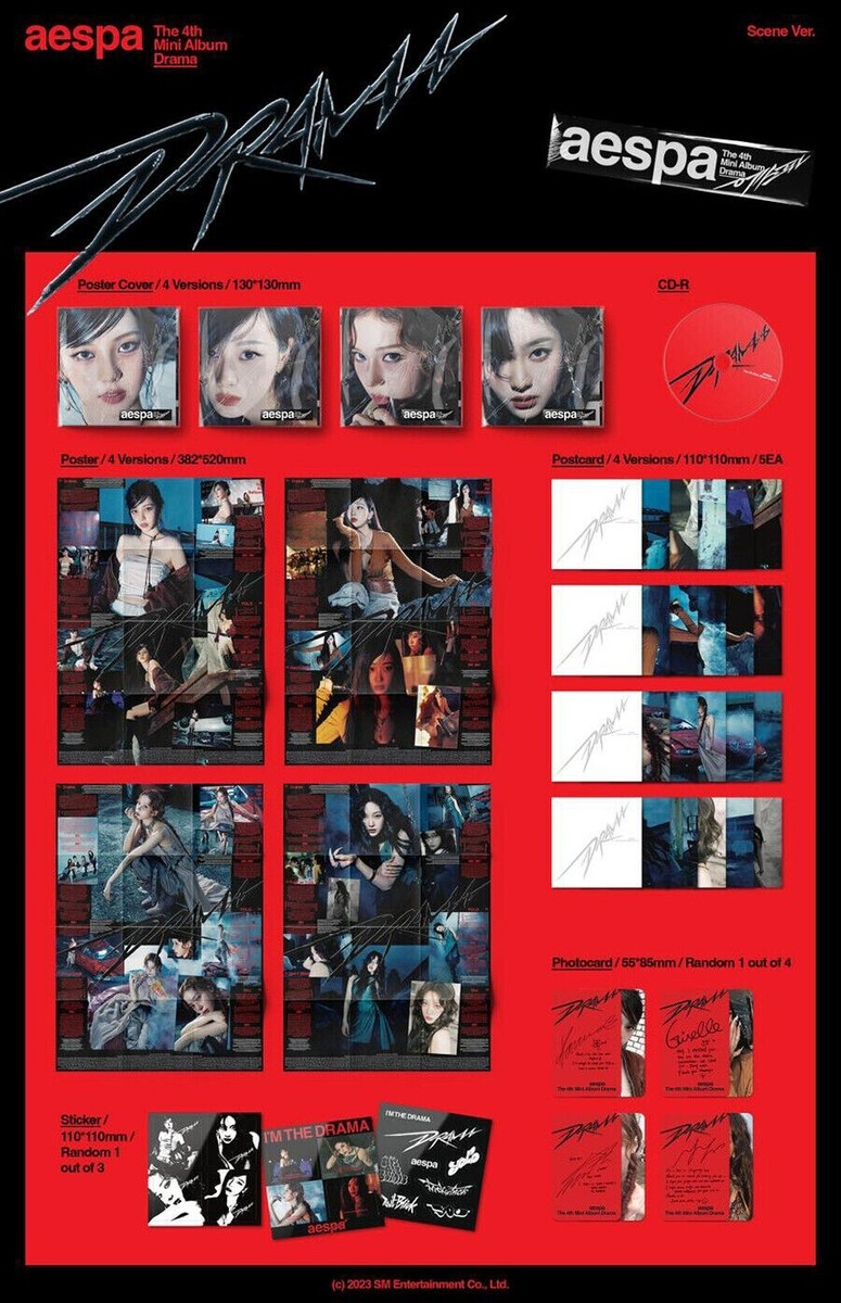 AESPA DRAMA The 4th Mini Album SCENE KARINA Ver/CD+Poster+5Post