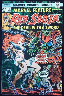 MARVEL FEATURE präsentiert... ROT SONJA (1975) #3 - Rückseite Ausgabe