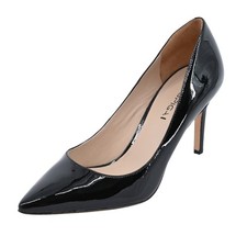 Via Spiga Black Patent Leather Pointed Toe Stiletto Pumps Heels Womens 9.5M