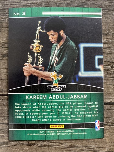2014-15 NBA Hoops - High Honors Kareem Abdul-Jabbar #3 - Picture 2 of 2