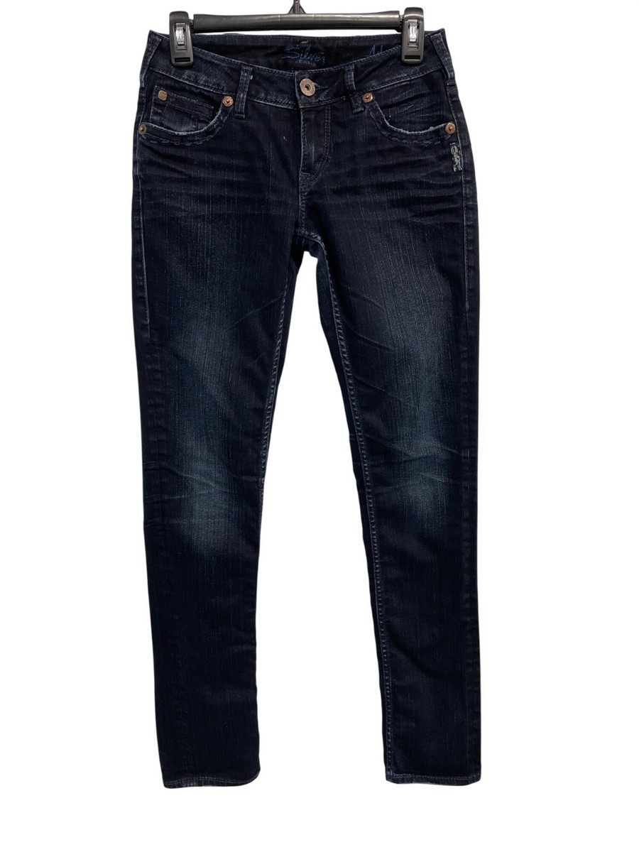 Silver Jeans Co Aiko Slim Jeans Size 27 Mid Rise Dark Wash Blue Silver Jeans Co Aiko Slim Jeans Size 27 Mid Rise Dark Wash Blue