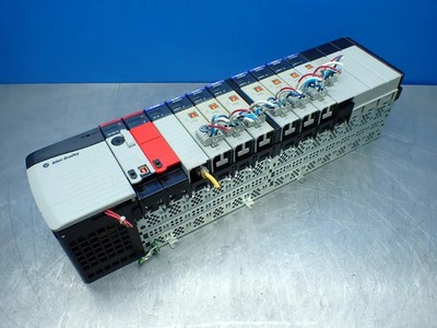 ALLEN-BRADLEY 13 SLOT CHASSIS W/PROCESSOR AND I/O MODULES 1756-A13