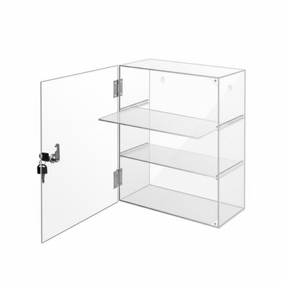 Abschließbare Acryl Vitrine abschließbar Wandmontage Vitrine hohe Klarheit