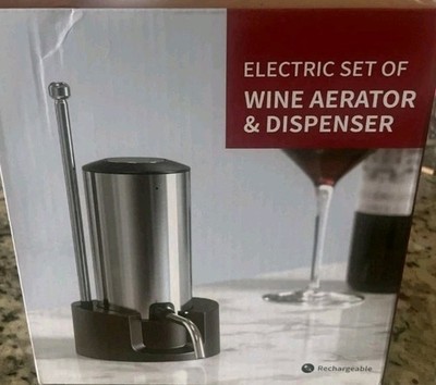 Electric Wine Aerator Pourer Automatic Dispenser Pump Party Bar + Wine opener
