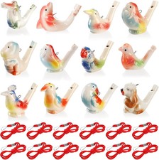 Set of 12 Ceramic Bird Whistles, Bird Water Whistles, Bird Call Whistle for Wate