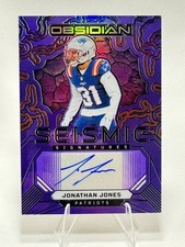 Jonathan Jones 2024 Panini Obsidian Purple Seismic Auto 01/49 Patriots