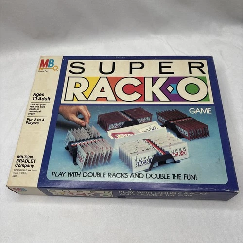 Super Rack-O Vintage 1983  Game Milton Bradley Complete Crisp Cards