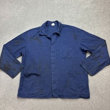 Veste française adulte grand bleu vintage vêtements de travail corvée...