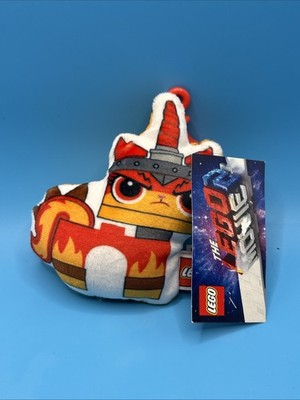 Lego Movie 2 Angry Kitty Plush Clip Keychain Flame Fire 