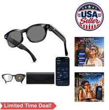 AI Smart Glasses 1080P 8MP Camera Bluetooth Open-Ear Speaker Translation