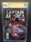 CAPTAIN AMERICA #1 CGC 9.6 PHOTO COVER VARIANT 3X Signed Evans McNiven Morales