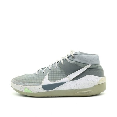 Nike Herren Zoom KD 13 Schuh Grau Weiß Synthetik Mesh Mid Schaft Sneaker EU 44