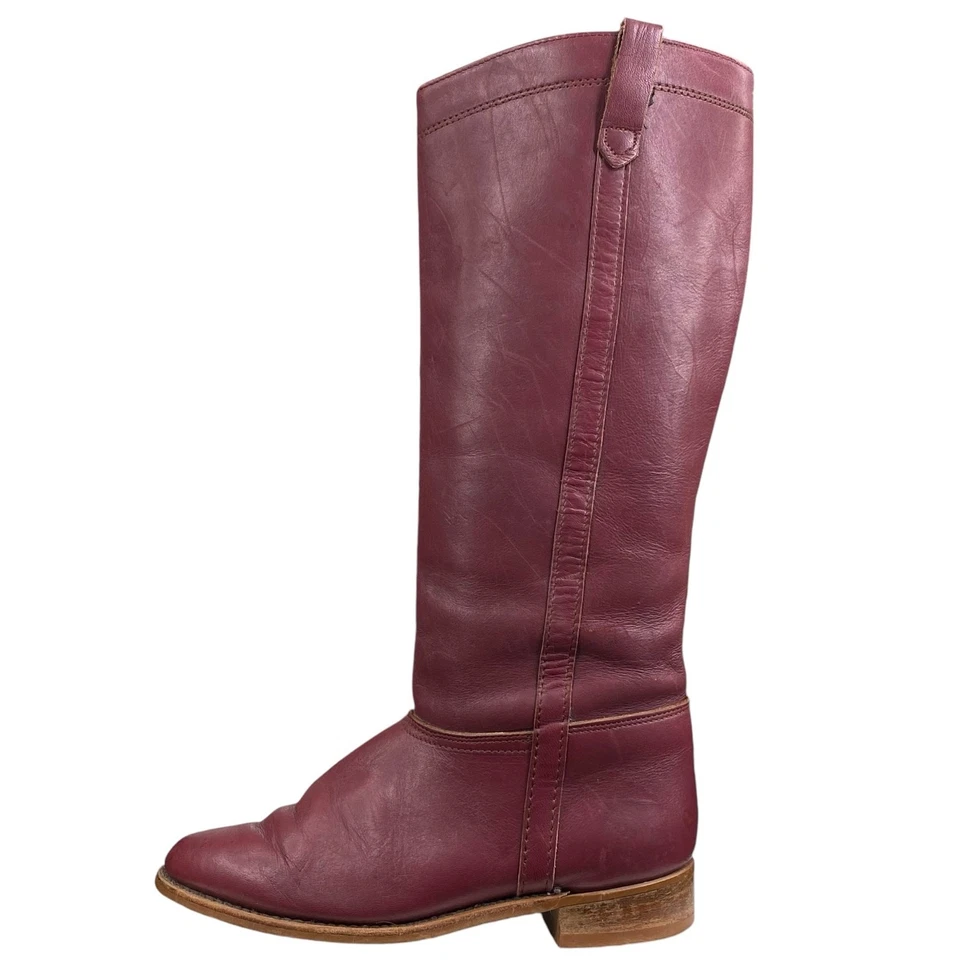 复古 Dexter 女式 Oxblood 骑行靴,尺寸 US 7.5 — 第 3/4 张图片