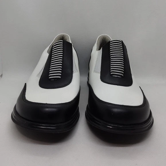 Tênis de golfe Sandbaggers masculino 9 Alison preto branco casual confortável novo sem etiquetas - Imagem 2 de 4