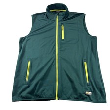 Orvis Fleece Vest Mens L Green Horseshoe Hills Performance Full Zip Grid 3ABP