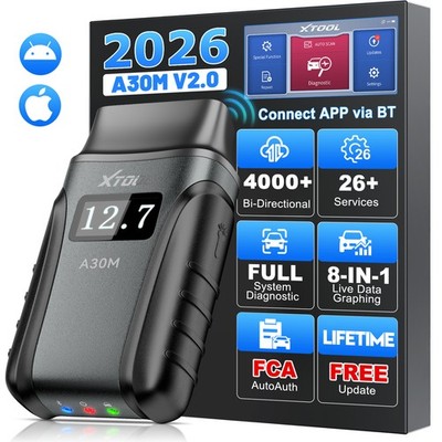 2026 XTOOL A30M V2.0 Bluetooth Bidirectional OBD2 Scanner Full System Diagnostic