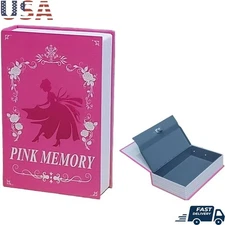 Hidden Book Safe Lock Box Valuables Jewelry Cash Documents W/ Key Storage New