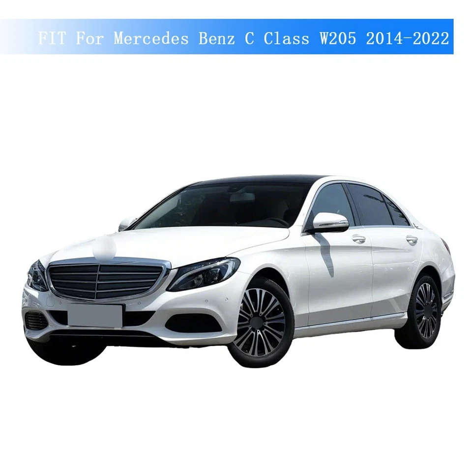 Glossy Black Chrome Delete Window Trims For Mercedes Benz C Class W205 2014-2022 Foto 2 de 4