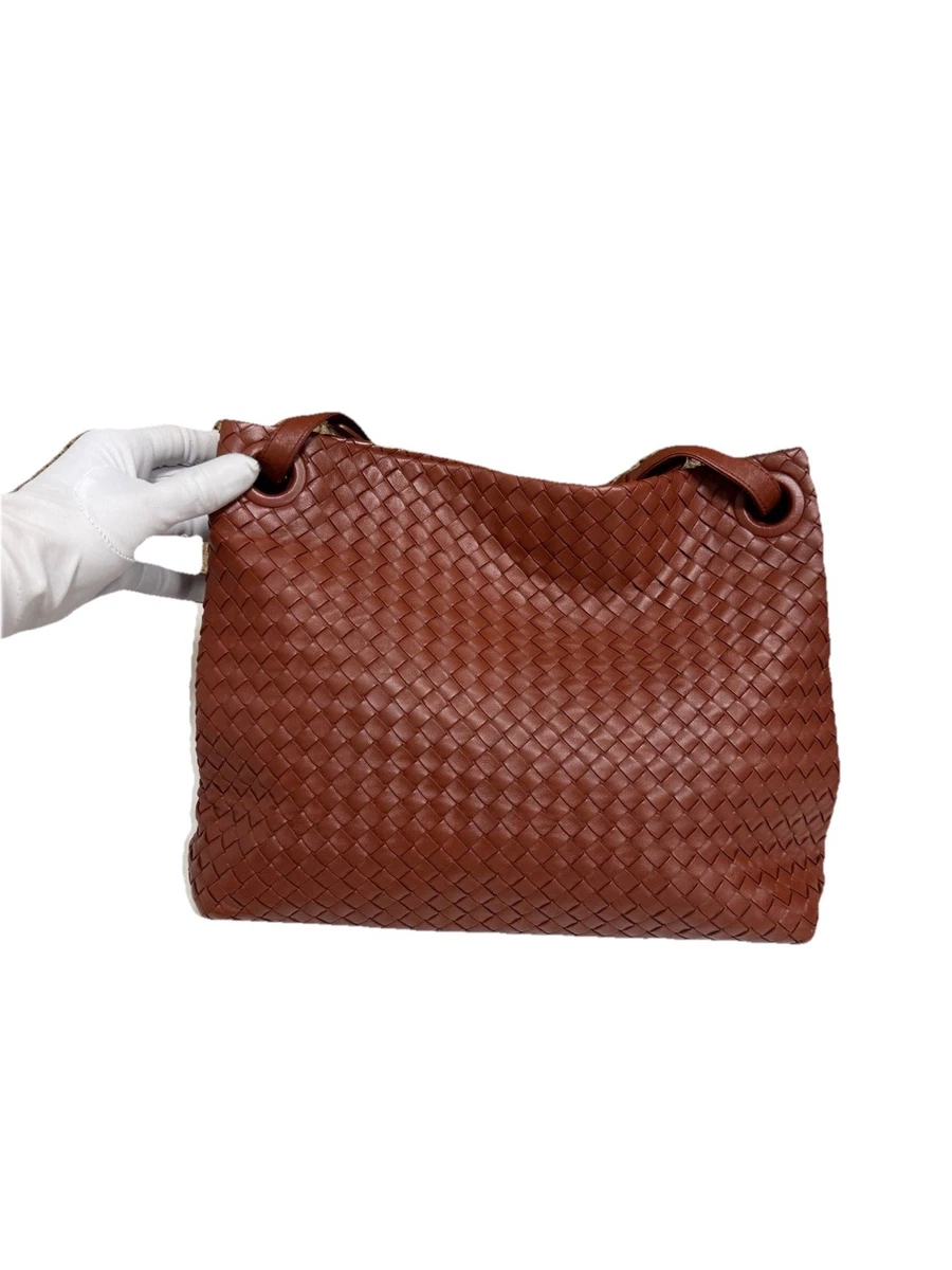 Bottega Veneta Woven Tote Brown Bags & Handbags for Women for sale