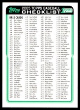 Checklist Series 2: 369-658 2005 Topps #1 MLB READ FREE SHIPPING AutographDen