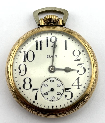 Elgin Antique Mechanical Pocket Watch 17J  16s  Gr.387  35650682  WORKS!!