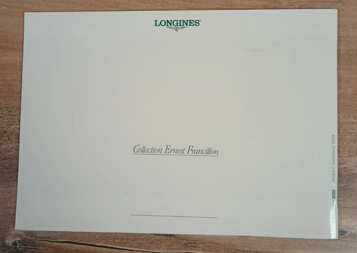 Catálogo Longines 1995- COLECCIÓN ERNEST FRANCILLON + Lista de precios