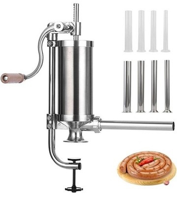 Master Feng MF-3002CA Stainless Steel Horizontal Sausage Stuffer 2.5lb Manual Me