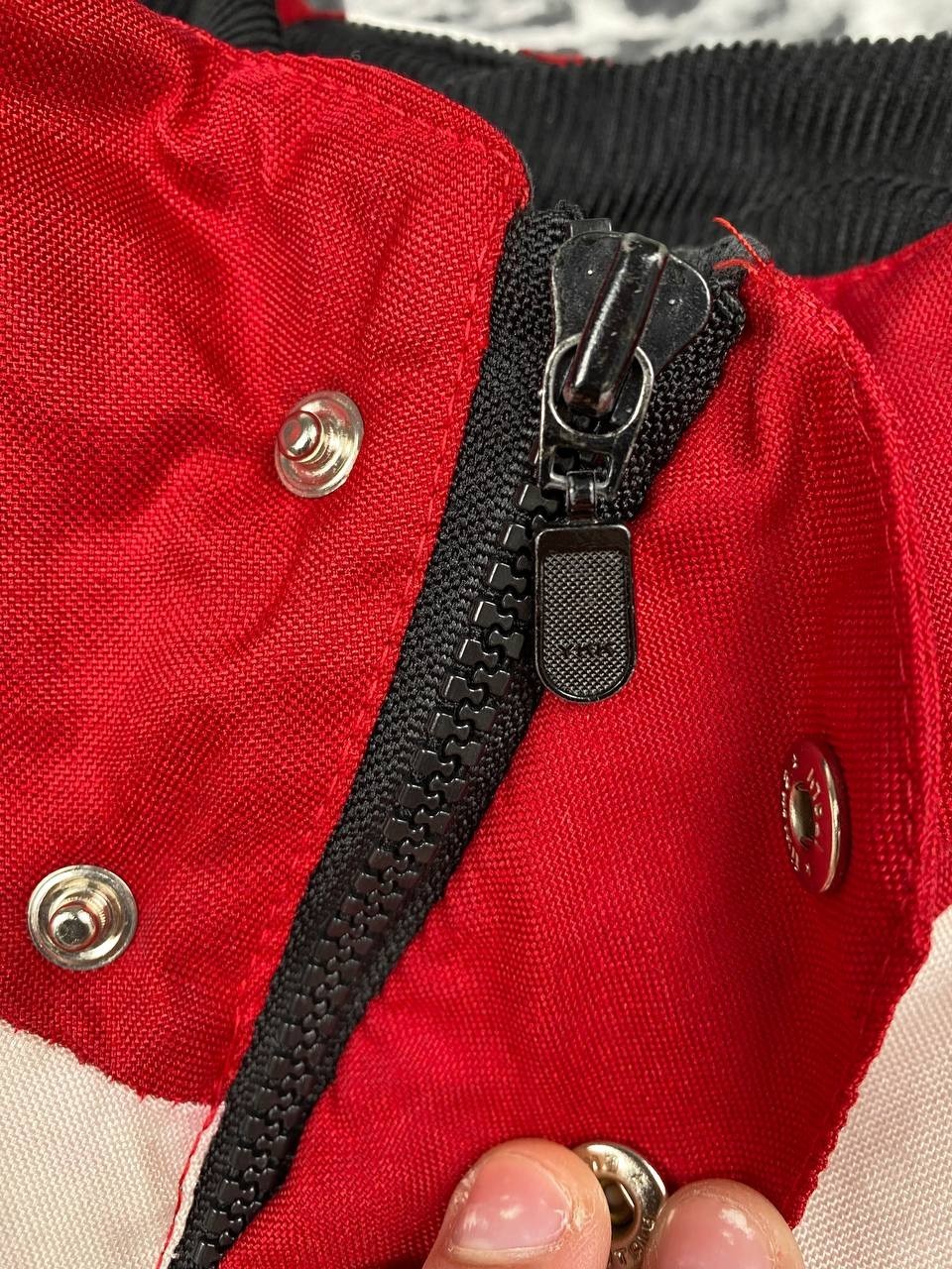 Vintage Dainese World Champion Racing 2 in 1 Bomber Jacket Men Size 48 Red image 10