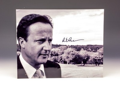 David Cameron - konservativer Premierminister Abgeordneter - signed großes Foto Autogramm