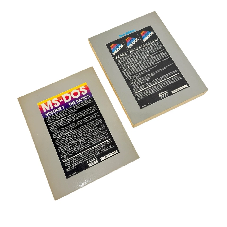 Tandy MS-DOS Vol.1 The Basics & Vol.2 Advanced Applications Book Manual Lot - Image 4 of 4