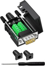 DB9 Breakout Connector, Male 9 Pin RS232 Connectors, Solderless D-SUB RS485 Seri