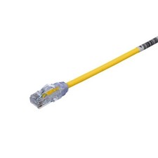 6 ft Panduit UTP28X6YL 28 AWG Copper Cat 6A U/UTP Patch Cord Yellow