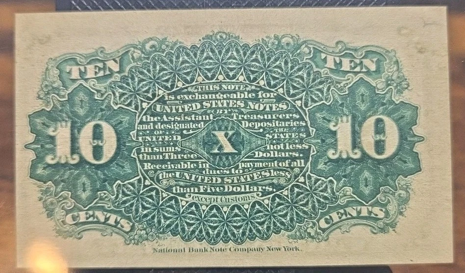1863 United States 10 Cent Fractional Currency Note - Image 2 of 2