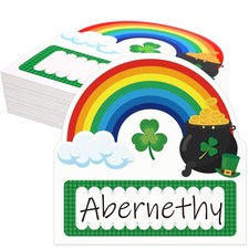 JUNEBRUSHS 50 Pcs St. Patricks Day Name Cutouts, Green