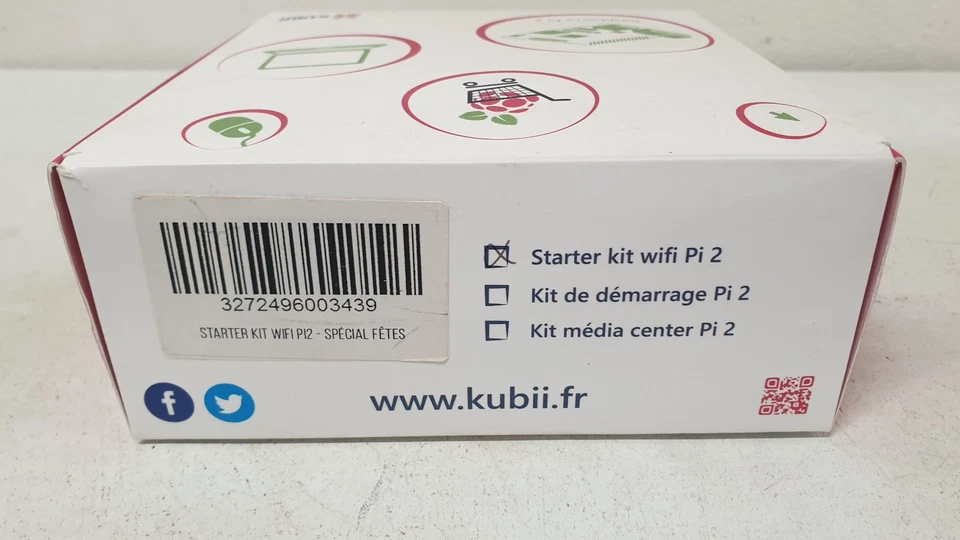 2x Raspberry Pi 2 starter kit wifi con scatola originale Kubii e alimentatore - Imagen 2 de 3