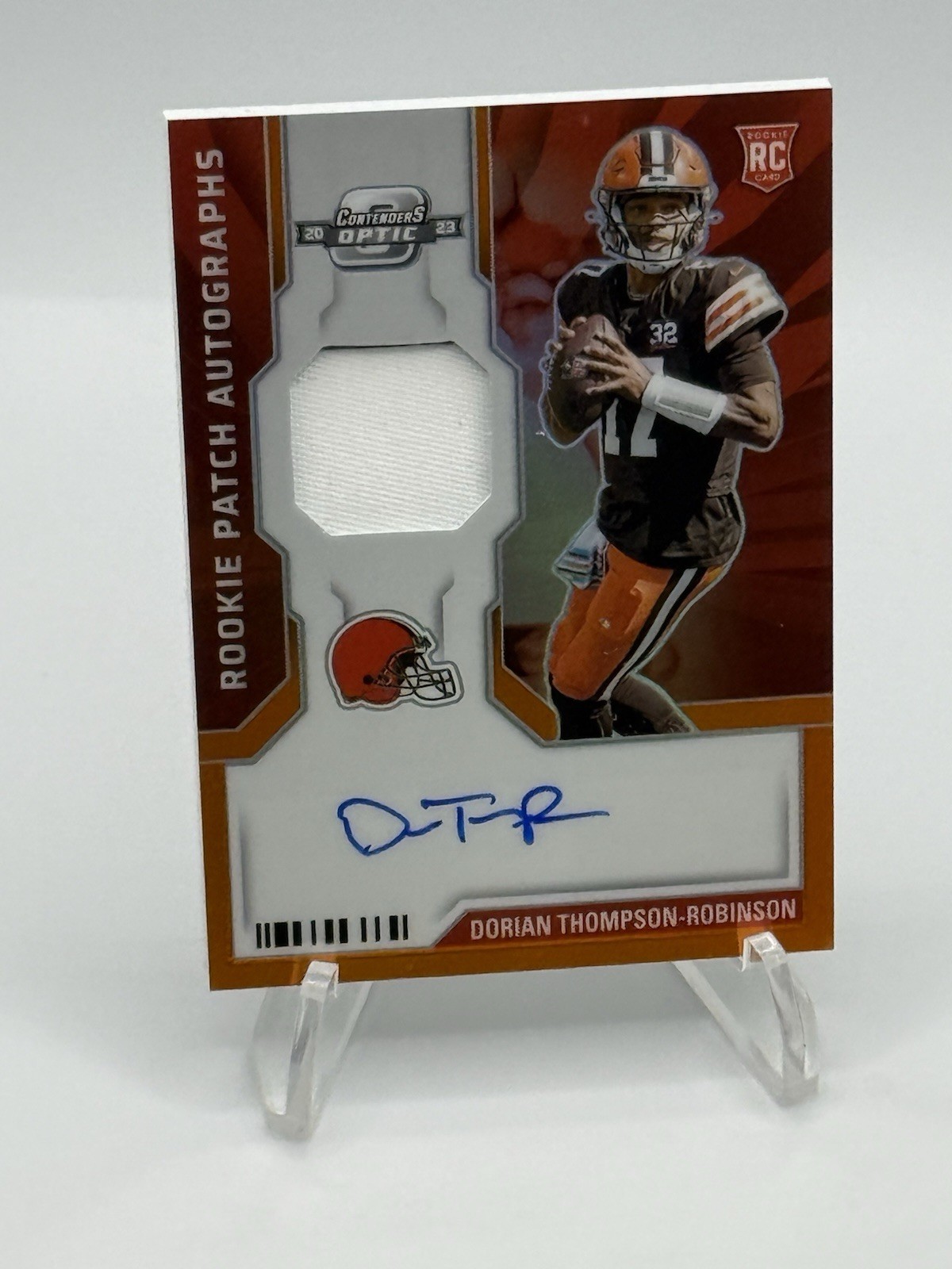 2023 Contenders Optic Dorian Thompson-Robinson Rookie Patch Auto RPA Orange /25