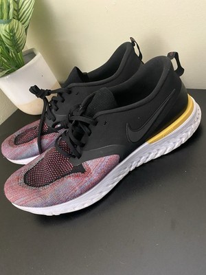 Men's Nike Odyssey React 2 Flyknit Size 12 Black/Black-University Red)