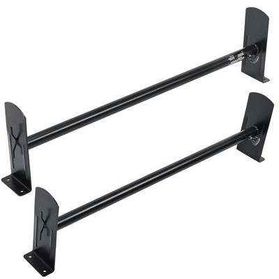 2pc Alloy Steel Van Ladder Rack 500lb Cap 35.8-52.4in Drilling Mount